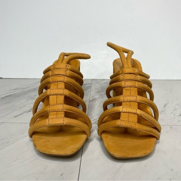 Free People Colette Strappy Orange Block Heel Sandal 7.5 - Picture 2 of 14